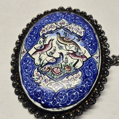 Hand painted persian pendant - hand,
