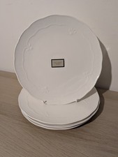 4x White Dinner Plates Jeff