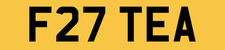 RARE REG NUMBER PLATE F27 TEA