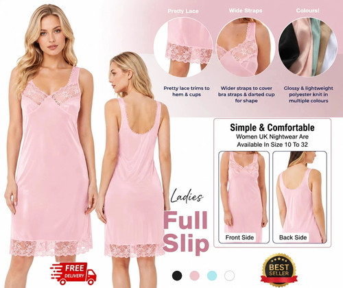 Ladies satin nightdress - ladies,