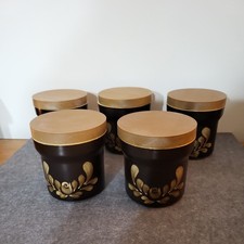 5  Denby Bakewell Vintage Ceramic Small Storage Pot Canister With Lid
