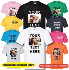 Personalised T-Shirt Custom Printed Your Text Photo Logo Stag Do Hen Party Top