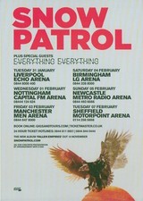SNOW PATROL 2011 Tour  UK FLYER / mini Poster 8x6 inches