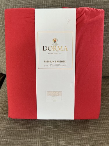 Dorma red brushed cotton - brushed,