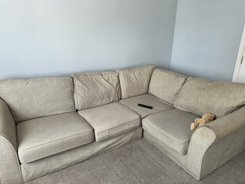 Beige fabric corner - fabric,