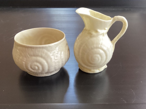 Belleek toy shell creamer and - belleek,