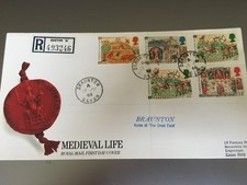 GB STAMPS RARE CDS FIRST DAY COVER 1986 DOMESDAY BOOK BRAUNTON CDS