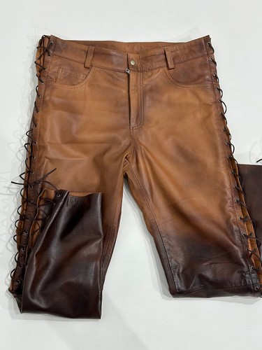 Mens brown distressed - distressed, leather