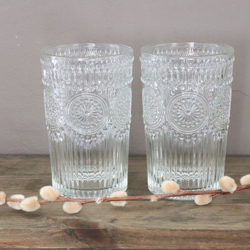 Embossed glass tumblers - embossed,