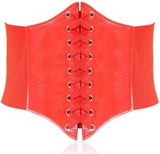 Lace-Up Waspie Corset Belt for