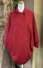 JAEGER RED WOOL BAT WING SWING COAT SIZE 14(SAN)
