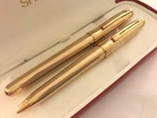 VINTAGE SHEAFFER PRELUDE (368) FOUNTAIN & BALLPOINT PEN SET, GP/GT, MADE IN USA