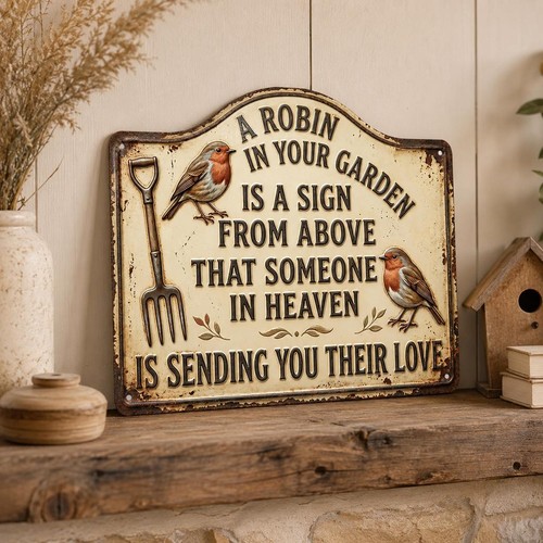 Wooden robin wall art - wooden,