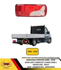 MERCEDES SPRINTER 2006 - 2018 REAR LIGHT CHASIS LUTON PICKUP VANS DRIVER RIGHT