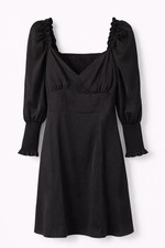 H&M Black V-Neck Dress Size M
