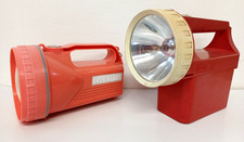 Vintage Ever Ready Large Red Torch Set of Two Made in Britain Collectable Light