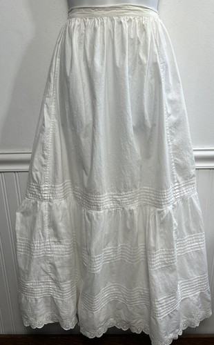 Antique edwardian white cotton - white,