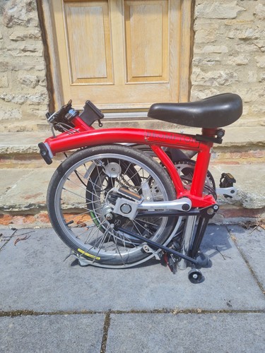 Brompton m3l folding bike red - m3l,