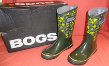 Bogs Outdoor Wellies Boots Girls Woman's Frogs Moss Multi  706104 Size 4