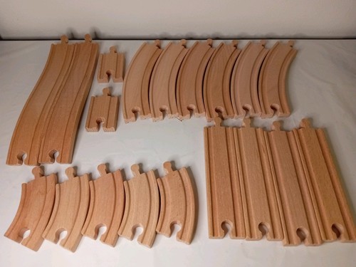 Pieces wooden rail train - wooden,