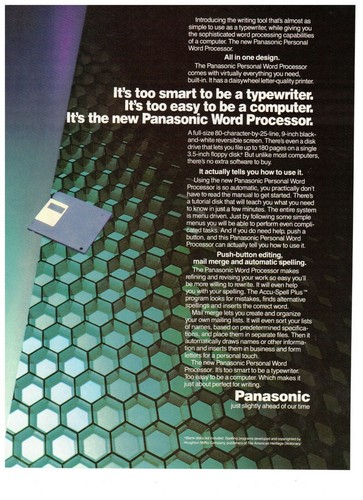 1989 panasonic word processor - 1989,