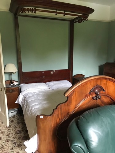 Antique half tester double - antique, bed
