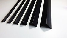 PVC Corner Black Trim 90° Plastic Angle Strip – 1 metre  Rigid Wall Protector