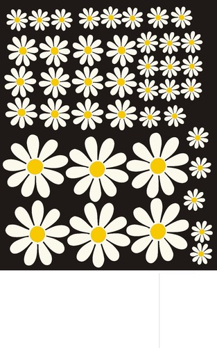 Large set daisy flowers - large,