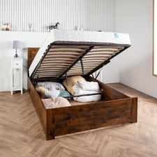 Wooden Ottoman Bed Frame Bed with Storage Featuring Extra Deep Under Bed Storage