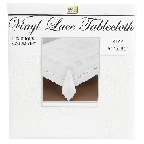 Vinyl crochet lace tablecloth - lace,