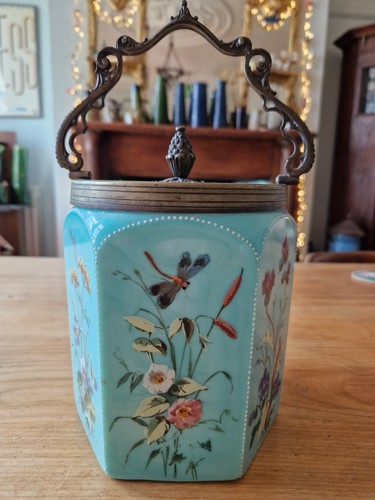 Antique victorian blue opaline - blue,