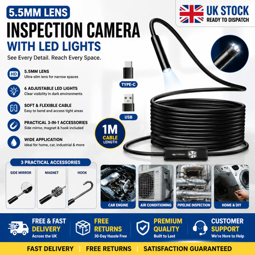 Usb type endoscope borescope - usb,