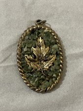 Vintage Gold-tone Nephrite