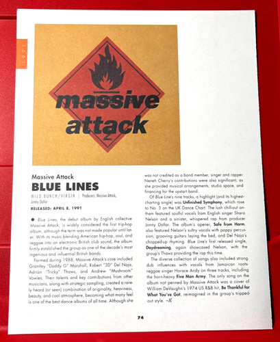 Massive attack blue lines - massive,