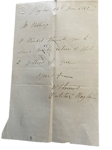 1863 handwritten letter - 1863-handwritten, letter-