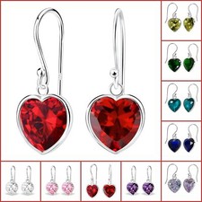 Love Heart Hook Earrings 925