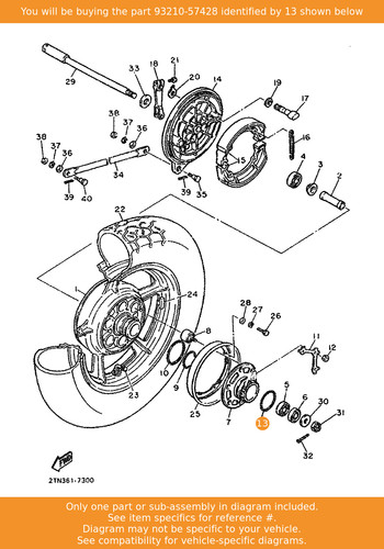 Yamaha ring 93210 57428 oem - yamaha, 93210-57428