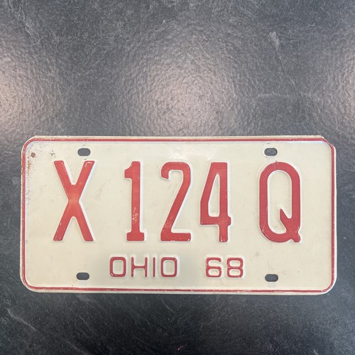1968 ohio license plate - x, 124