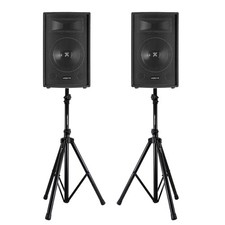 Vonyx SL10 Passive 10" DJ Speakers Pair with Stands 1000W Sound System