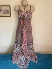 Y2K Morgan de Toi Asymmetrical Hanky Hem Dress Boho 2000s Size M 10 12