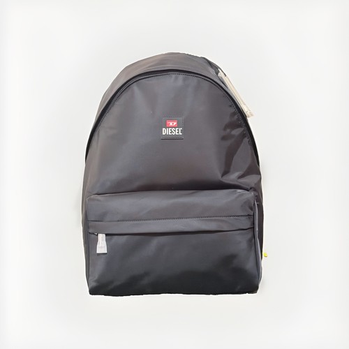 Diesel black backpack logo - black,