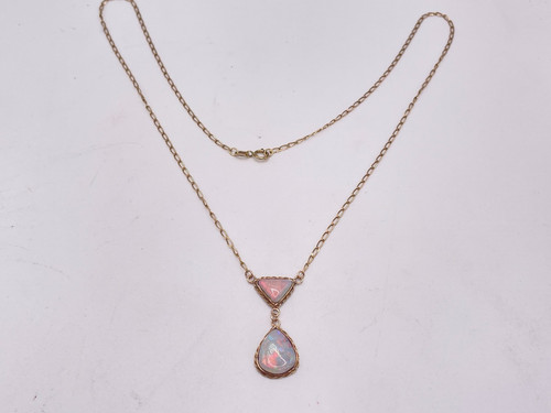 9ct gold hallmarked opal - 9ct,