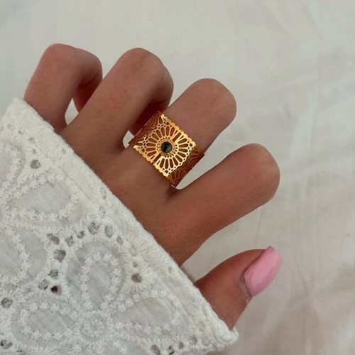 Gold plated emerald green