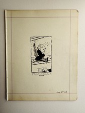 Antique Ink Caricature Drawing