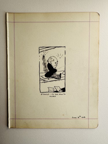 Antique ink caricature - ink,