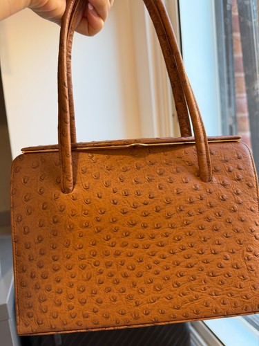 Vintage ostrich leather - ostrich,