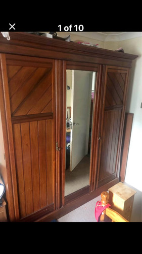 Edwardian linen press wardrobe