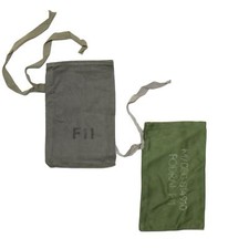 5 x Genuine Swedish Army Surplus Olive Green Mini Vintage Canvas Tool Pouch