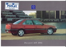 Peugeot 405 1994 UK Market Foldout Brochure Style GLX GTX STi Mi16 LeMans Estate