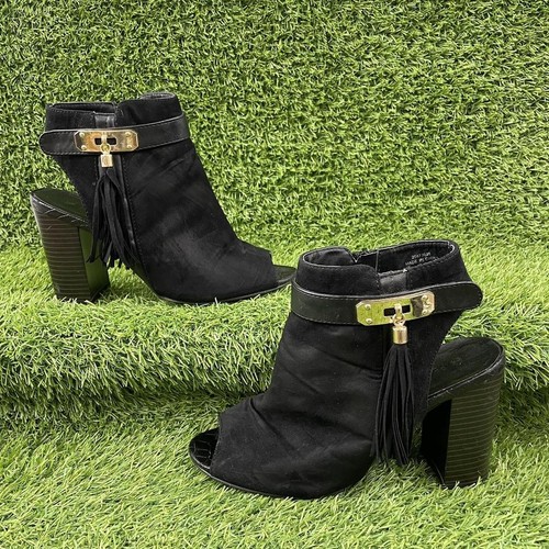 Peacocks black suede ankle - peacocks,